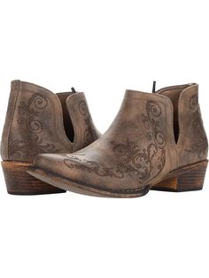 Women's Roper Sofia Caiman | Zappos.com Western Look, Short Boots, Product Reviews, Sofia, Leather Women, Soft Fabrics, Heel Height, Shoe Boots, Comfort Fit