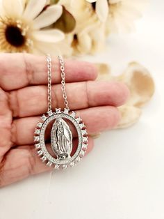 Virgencita de Guadalupe Necklace ,Catholic Necklace, Guadalupe jewelry, Mother Mary medal, religious necklace, Virgin Mary necklace, Virgin Guadalupe, Mary Jewelry, Guadalupe Necklace, Mexican Gifts, Mary Necklace, Catholic Necklace, Virgin Mary Necklace, Godmother Gifts, Catholic Jewelry