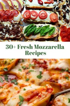 the different types of pizzas are shown in this collage with text overlay