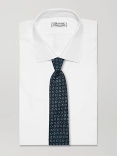 Add a touch of personality to your tailoring with Charvet's 8.5cm tie. It's been made in France, cut from smooth silk-jacquard and woven with abstract floral motifs. Luxury Silk Elegant Tie, Luxury Classic Silk Ties, Luxury Elegant Patterned Ties, Patterned Luxury Ties For Semi-formal Occasions, Luxury Patterned Silk Tie, Tie For Men, Designer Ties, Wool Tie, Tie Men