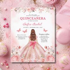 a pink princess birthday party with flowers and butterflies