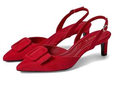 Anne Klein Infinity - Women's Shoes : Red : Be the center of attractive as you step into the party wearing the chic and classy Anne Klein Infinity Heels. Engineered with a microsuede upper, manmade lining, and manmade footbed, the heels maintain quality for the years to come. The heels feature a stylish pointed toe shape, color-coordinated buckle detailing, stiletto heel, and an ankle buckle strap closure for easy on/off. Thermoplastic rubber outsole. Imported. Measurements: Heel Height: 2 1 2 i Womens Red Shoes, The Chic, Anne Klein, 8 M, Stiletto Heel, On Off, Product Reviews, Party Wear, Women's Shoes