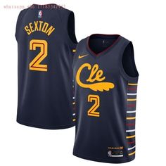 Cleveland Cavaliers Collin Sexton #2 2020 City Edition New Arrival Blue Jersey All-Over Print Basketball Uniforms, Blue Jersey, Jersey City, Cleveland Cavaliers