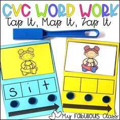 the cvc word work is an easy way to teach kids how to read and write