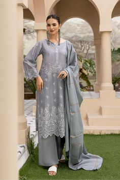 Brand: SAFWAProduct Code: CHS-10Collection: Safwa Cherie Fine Embroidered Lawn Unstitched CollectionFabric: Lawn PRODUCT DETAILS: Fine Lawn fully Embroidered Front Shirt Fine Lawn fully Embroidered Back Shirt Fine Lawn Embroidered Sleeves Fine Dyed Cotton Trouser Fine Voil Jacquard Slub Dupatta DISCLAIMER:* Lining, Laces, and Tassels are not included in unstitched variants.* Embellishment items in stitched outfits are subject to market availability.* The actual colors of the outfit may vary from Embroidered Sleeves, Back Shirt, Extra Fabric, Fabric Stores Online, Jacquard Fabric, Designer Suits, Product Label, Fabric Store, Print Dress