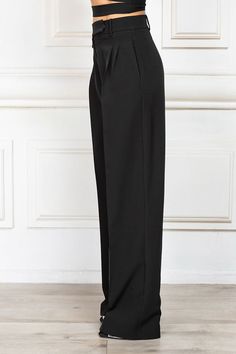 Discover the perfect balance of timeless style and modern chic with these black wide leg pocket detail pants. Crafted from comfortable and durable material, these pants feature a classic silhouette and pocket detail for an elegant and professional look that can be worn for any occasion. Machine wash warm Professional Look, Modern Chic, Classic Silhouette, Fashion Jewellery, Independent Designers Fashion, Pocket Detail, Badger, Timeless Style, Designer Fashion