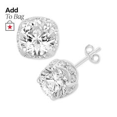 in stock Beautiful Stud Earrings, Halo Stud Earrings, Halo Earrings Studs, Jewelry Repair, Diamond Halo, 2 Carat, 1 Carat, Diamond Clarity, Halo Diamond