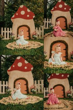 https://www.facebook.com/LGroomsPhotography Fairy Garden Cake Smash, Mushroom 1st Birthday, Mushroom Pinata, Fairy First Birthday Photo Shoot, Fairy First Birthday Party Ideas, Mushroom First Birthday, Fairy Garden Cake, Mushroom Illustration