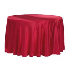 Satin 132 Round Tablecloth - Apple Red - CV Linens Table Cloth Decor, Satin Tablecloth, 120 Round Tablecloth, Event Decor Direct, Chair Bands, Chair Sash, Table Overlays, Flower Panels, Wedding Event Design