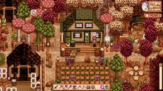 Stardew Valley Fall, Stardew Farm, Forest Farm, Stardew Valley Layout, Stardew Valley Tips, Stardew Valley Farms, Star Valley, Stardew Valley Fanart