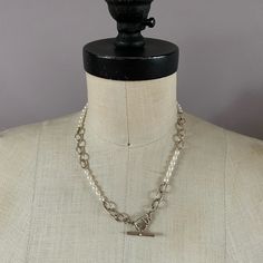 Freshwater Pearls Sterling 925 Necklace By Slane & Slane, With A Silver Toggle Closure. Nwot (New Without Tags). Never Worn. 18” Long. Stamped 925. Lovely Mother's Day Present, Gift For The Bride To Be, Anniversary Gift, Birthday Present, Luxury Toggle Necklace For Formal Occasions, Classic White Cable Chain Necklace, Luxury White Chain Necklace For Formal Occasions, Formal White Silver Chain Necklace, Elegant Toggle Necklace With Cable Chain For Formal Occasions, Elegant Toggle Necklace With Cable Chain For Formal Events, Classic Sterling Silver Toggle Necklace, Luxury Silver Necklace With Toggle Clasp, Elegant Silver Toggle Necklace With Cable Chain