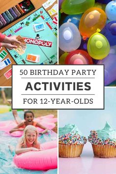 It can be intimidating to plan a birthday party for 12-year-olds! They're not little kids anymore, but they’re not quite into the teenage years, either. But by choosing classic games and activities with a modern, fun twist, you can ensure a great time for everyone. Here are 50 great birthday party ideas for tweens. Birthday Ideas For 12 Year Girl, 12 Year Girl Birthday Party Ideas, Nine Year Old Birthday Party Ideas, Birthday Party Ideas For 12 Year Girl, 11 Year Birthday Party Ideas Girl, 12 Birthday Ideas, 50th Birthday Party Activities, Girl Birthday Party Crafts, Girls Birthday Games