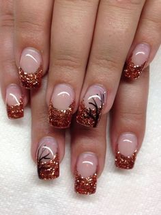 November Nails Fall, French Manicures, Thanksgiving Nail Art, French Tip Nail Designs, November Nails, Gel Nail Art Designs, Fall Nail Art Designs, Nagel Tips