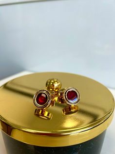 "Reflects your style and complement your style cufflinks, Round gold-colored body with a red stone \"dragon eye\" will be produced in Turkey using high-quality stone materials and rigorous shapes are very different from each other    only one will be produced in the world. an artifact reminiscent of the dragon's eye that lived in the hanging garden of the Babylonian king in ancient times... You can make your feelings even more special by personalizing your special birthdays, anniversaries and ot Handmade Cufflinks, Dragon Eye, Hanging Garden, Cufflinks Men, Red Stone, Unusual Gifts, Special Birthday, Tie Accessories, Eye Color