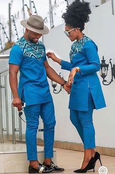 Couples wedding outfits Nigerian couple's wears handmade | Etsy Matching Fitted Sets With Long Sleeve, Fitted Long Sleeve Matching Sets, Fitted Blue Sets For Traditional Ceremonies, Couples Wedding Outfits, Custom Made Outfits, Made Outfits, African Inspired Clothing, African Fashion Women Clothing, African Fashion Women