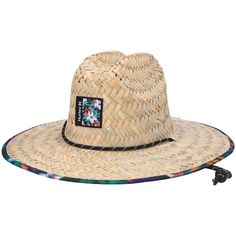 Channel your inner island vibes by grabbing this Lifeguard straw hat from Hurley. Constructed to protect you from the sun, this cap offers an adjustable chin strap and wide brim. Plus, the floral design adds a touch of tropical flair to your outfit. Tropical Hat With Adjustable Curved Brim, Adjustable Tropical Hat With Flat Brim, Tropical Style Adjustable Flat Brim Hat, Adjustable Flat Brim Tropical Hat, Adjustable Straw Hat For Pool, Adjustable Fit Straw Hat With Curved Brim For Beach, Adjustable Brimmed Tropical Sun Hat, Adjustable Tropical Sun Hat With Curved Brim, Adjustable Curved Brim Straw Hat For Beach