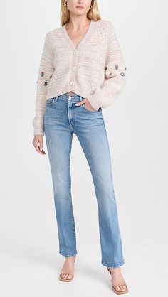 MOTHER The Outsider Sneak Jeans | Shopbop Mother Clothing, Mother Jeans, Mother Denim, Healthcare Professionals, Recycled Cotton, Stretch Denim, Stretch Fabric, Vintage Inspired, Top Brands