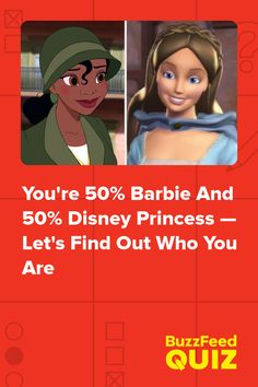 the princess and the frog movie poster with text that reads you're 50 % barbie and