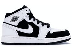 Air Jordan 1 Black And White, Air Jordan 1 Retro Mid, Jordan 1 Retro Mid, Air Jordan 1 Mid White, Jordan 1 Mid White, Jordan 1 Black, Jordan Yeezy, Mid Sneakers, Authentic Jordans