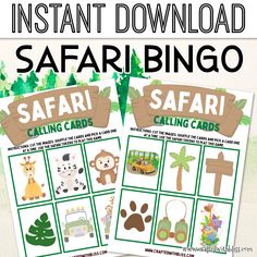 safari themed printables for kids to play with