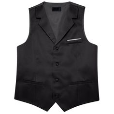 FEATURES Includes: Waistcoat, Necktie, Pocket Square and Cufflinks Material: 100% Handmade Silk Occasion: Wedding, Party, Business, Daily Look Gives your wardrobe an upscale look Free Worldwide Shipping Formal Notch Lapel Vest For Winter, Elegant Black Single-breasted Vest, Black Suits With Vest For Formal Occasions, Classic Black Suits With Vest, Classic Black Suit With Vest, Elegant Black Suit With Vest, Classic Formal Winter Vest, Semi-formal Black Single-breasted Vest, Classic Black Vest For Party