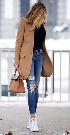 Fall Fashion Coats, Chic Fall Outfits, Grunge Look, Camel Coat, 가을 패션, Casual Fall Outfits, Outfit Idea, Womens Fashion Trends, Anton