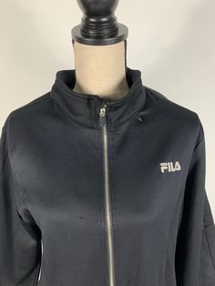 Fila Sport Jacket Size XL Color: black Material: polyester and cotton bag 18LJN Sport Jacket, Sports Jacket, Cotton Bag, Black, Color