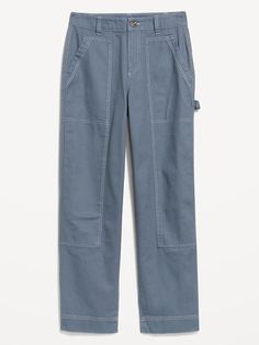 High-Waisted Utility Pants | Old Navy Utility Pants, Back Patch, Utility Jacket, Toddler Boys, Old Navy, Work Wear, High Waisted, Navy, Pants