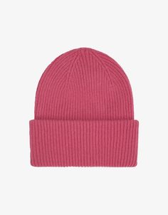 Merino Wool Hat - Raspberry Pink – Colorful Standard Chunky Beanie, Oxblood Red, Merino Wool Scarf, Hat Wool, Beanie Style, Clothing Mockup, Pink Hat, Wool Beanie, Wool Hat