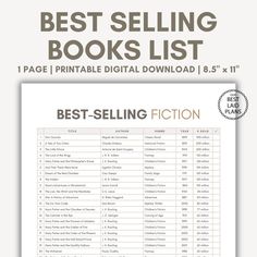 the best selling books list for print