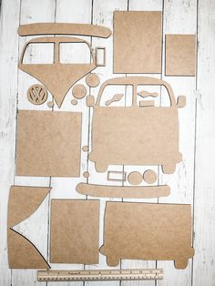 paper cut out of the shape of a car