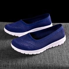 To provide you the ultimate comfort, these Women Mesh Sneakers Slip-On Flat are particularly soft and padded. They give you greater walking comfort and make walking simple and effortless for you. Their designs are contemporary, chic, and attractive. readily available in a wide range of eye-catching colors. Footwear to last you a lifetime: This is a really good quality material shoe. It's made of a solid material that will last an eternity. Perfect for running, walking, and any outdoor activity Casual Slip-resistant Walking Shoes, Slip-on Walking Shoes For Light Exercise, Comfortable Slip-on Sneakers With Textured Sole For Walking, Casual Lightweight Slip-on Sneakers With Slip-resistant, Casual Slip-resistant Flat Sneakers, Comfortable Non-slip Walking Shoes, Comfortable Slip-on Sneakers With Round Toe For Walking, Casual Solid Color Slip-ons, Comfortable Lightweight Non-slip Walking Shoes