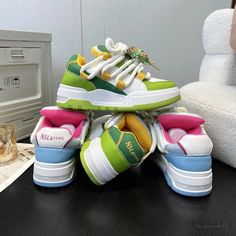 Lasaky - Innovative Bread Loaf Shoes: Dual-tone Cross Strap in Avocado Green with Thick Soles Green Round Toe Skate Shoes With Rubber Sole, Green Skate Shoes With Rubber Sole, Multicolor Round Toe Skate Shoes For Spring, Green Round Toe Sneakers, Green Synthetic Skate Shoes With Contrast Sole, Green Skate Shoes With Contrast Sole, Trendy Green Sneakers With Round Toe, Yellow Synthetic Skate Shoes With Round Toe, Yellow Synthetic Round Toe Skate Shoes