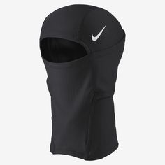 Ideal for practicing and playing in cold temperatures, the Nike Pro Hyperwarm Hood features warm, lightweight fabric that covers the face below the neck. Nike Balaclava, Nike Ski Mask, Warm Black Balaclava For Sports, Nike Balaclava Mask, Black Full Face Balaclava For Sports, Nike Hooded Jacket With Double-lined Hood For Outdoor, Cold Temperature, Nike Pros, Polyester Spandex