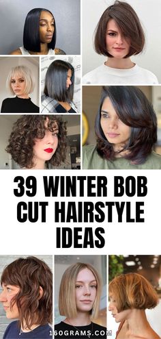 Save this pin for a collection of stylish bob hairstyles to elevate your winter look! From chic bobs to trendy cuts, these hairstyles will add a touch of glamour to your cold-weather style. #BobHairstyles #WinterLook #HairInspo