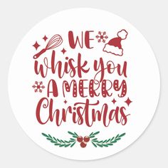 we wish you a merry christmas sticker