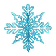 a blue snowflake on a white background