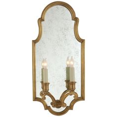 Visual Comfort - CHD 1184AB - Two Light Wall Sconce - sussex5 - Antique-Burnished Brass Double Wall Lights, Mini Makeover, Circa Lighting, Metal Mirror, Wall Candles, Brass Decor, Candelabra Bulbs, Light Sconces, Wall Light Fixtures