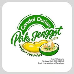 a logo for a local restaurant called pak gengot, which is also known as the pandal durian