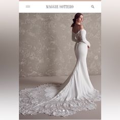 an image of a woman in a wedding dress on the web page for maggie sottero