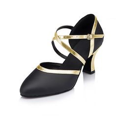 Category:Ballroom Shoes,Modern Shoes; Upper Materials:Cowhide; Embellishment:Splicing; Lining Material:Synthetic; Heel Type:Cuban Heel; Actual Heel Height:2.76; Gender:Women's; Style:Heel; Heel Height(inch):3 - 4; Outsole Materials:Suede; Occasion:Training,Performance,Practice; Closure Type:Cross Strap; Customized Shoes:Customizable; Listing Date:11/13/2019; Production mode:Self-produce; Foot Length:; SizeChart1_ID:2:148957; Size chart date source:Provided by Supplier. Ballroom Shoes, Ballroom Dance Shoes, Cuban Heels, Modern Shoes, Glitter Heels, Black Cross, Satin Flowers, Modern Dance, Ballroom Dance