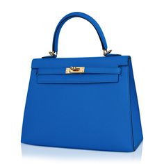 Guaranteed authentic exquisite Hermes Kelly 25 Sellier bag featured in richly saturated Bleu Frida.This exotic Hermes Kelly bag colour is a beautiful year round neutral.Accentuated with gold hardware and epsom leather. Comes with signature Hermes orange box, raincoat, shoulder strap, sleepers, lock, keys and clochette.NEW or NEVER WORN.The Hermes Kelly 25cm bag price retains its value due to the high demand of this limited style.Mightychic has offered exquisite Hermes selections for 22 years mat Hermes Crocodile Bag, Kelly 25 Sellier, Hermes Kelly 25, Kelly 25, Orange Box, Hermes Orange, Famous Photos, Hermes Kelly Bag, Orange Boxes