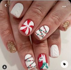 Christmas Nail Inspo, Xmas Nail, Festive Nails, Santa Nails, Xmas Nail Art, Hair And Nail Salon, Llama Christmas, Sassy Nails