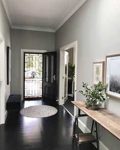 the entryway is clean and ready for guests to come home from work or play