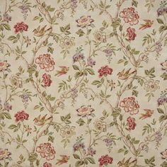 a floral wallpaper with many flowers and leaves on the side, all in different colors