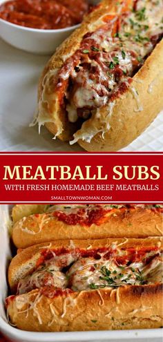 meatball subs with fresh homemade beef meatballs