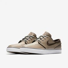 New No Box Brown Leather Skate Shoes With Boost Midsole, Classic Beige Nike Sneakers, Brown Nike Sneakers With Perforated Toe Box, Nike Brown Leather Skate Shoes, Nike Brown, Stefan Janoski, Mens Shoes Sneakers, Nike Men, Nike Shoes