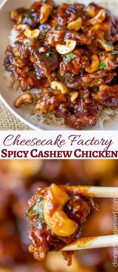 the recipe for cheesecake factory spicy cashew chicken