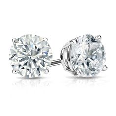 These gorgeous diamond stud earrings feature a 4-prong basket setting in a glistening platinum metal. The studs include dazzling round-cut diamonds with a total weight of 1.50 ct. and are available with push-back or screw back . Round Diamond Stud Earrings, Black Diamond Pendant, Black Diamond Studs, Diamond Solitaire Earrings, Halo Diamond Earrings, Solitaire Diamond Pendant, Diamond Earrings Studs Round, Colored Diamond Rings, Solitaire Earrings