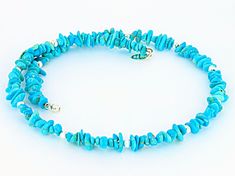 Southwest Style By JTV™ Sleeping Beauty Turquoise Sterling Silver Choker Necklace.  Measures approximately 18"L x 0.21"W. No Closure. Turquoise Choker Necklace, Sterling Silver Choker Necklace, Turquoise Choker, Sterling Silver Choker, Silver Choker Necklace, Silver Choker, Sleeping Beauty Turquoise, Pricing Jewelry, Turquoise Gemstone